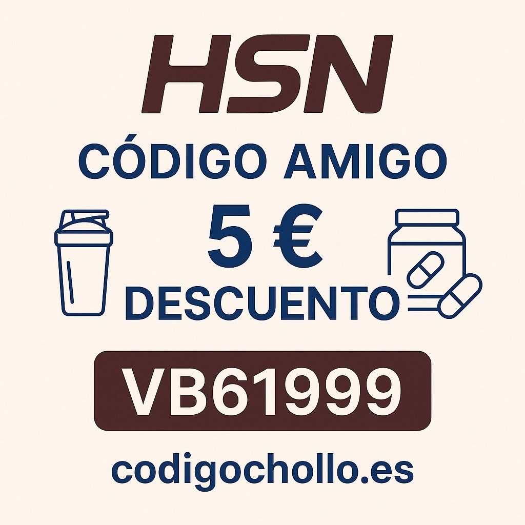 Código amigo HSN 2026 cupón descuento de 5 € en suplementos con VB61999